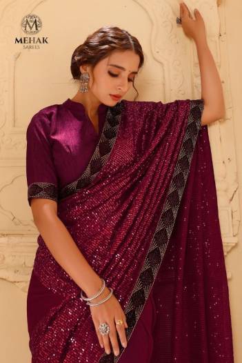 Design 381 Colours By Mehek Sarees Partywear Saree Collection